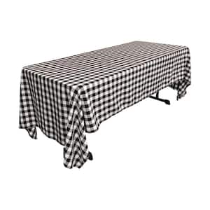 60 in. x 144 in. Polyester Gingham Checkered Rectangular Tablecloth