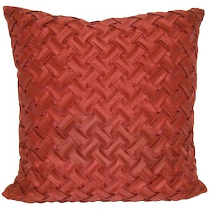 Lattice Solid Polyester Throw Pillow