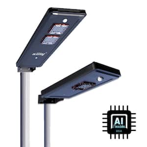 AI8 Solar Power Dusk to Dawn Black Aluminum Outdoor Integrated LED AI-Smart Sensing Cree Area Path Parking Light