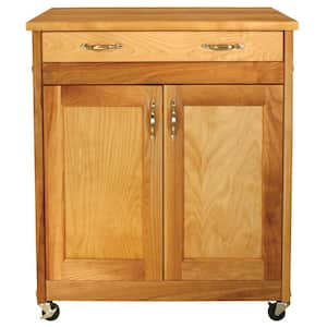 Natural with Butcher Block Top in Kitchen Carts