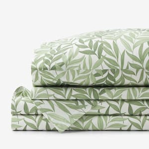 Company Cotton Tulum Leaf Floral Cotton Percale Sheet Set