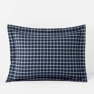 Company Cotton Windowpane Yard-Dyed Cotton Percale Sham