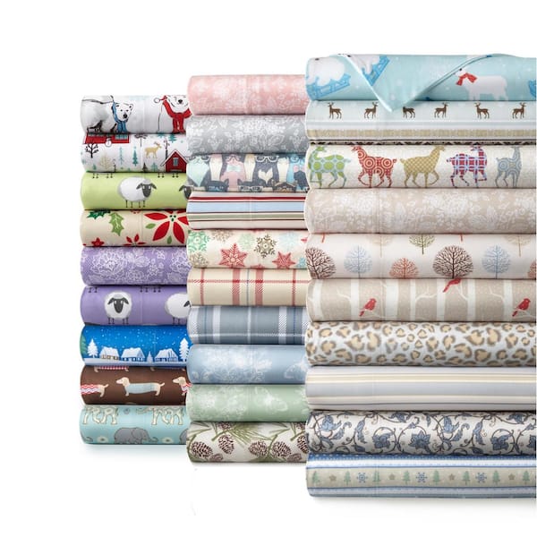 Micro Flannel Printed Flannel Sheet Set