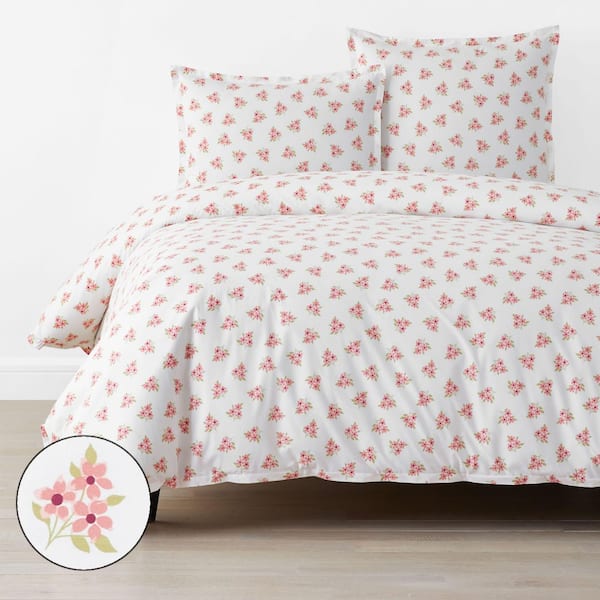 Company Cotton Sunshine & Blooms Mini Floral Percale Duvet Cover