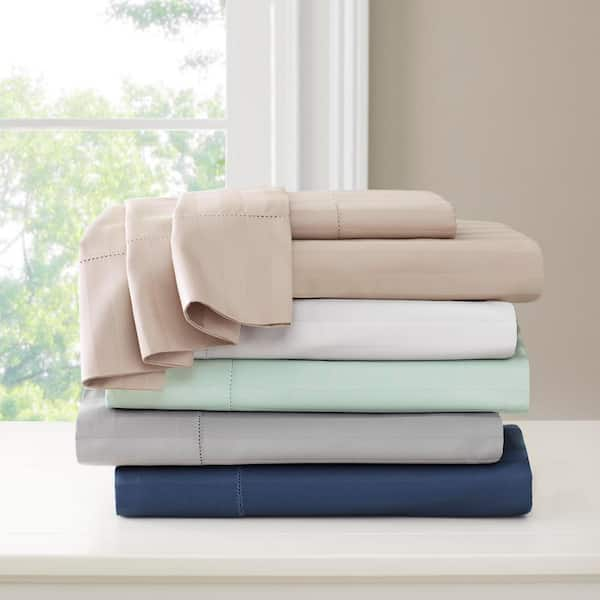 500 Thread Count Egyptian Cotton Sateen Damask Stripe Sheet Set