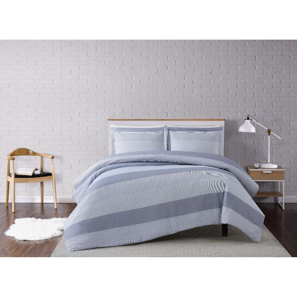 Grey Multi Stripe Duvet Cover Set