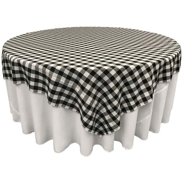 72 in. x 72 in. Polyester Gingham Checkered Square Tablecloth