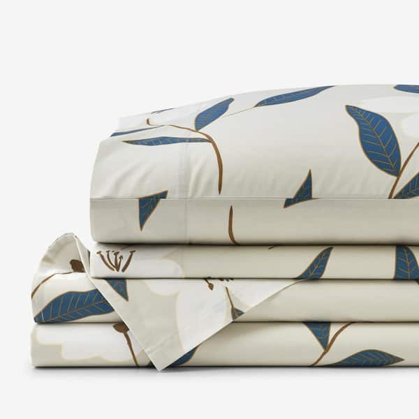 Company Cotton Clemencia Gray Multi Floral Percale Sheet Set
