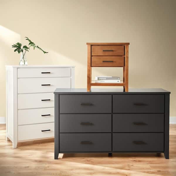 StyleWell Stafford Charcoal Black 5-Drawer Chest of Drawers (48 in