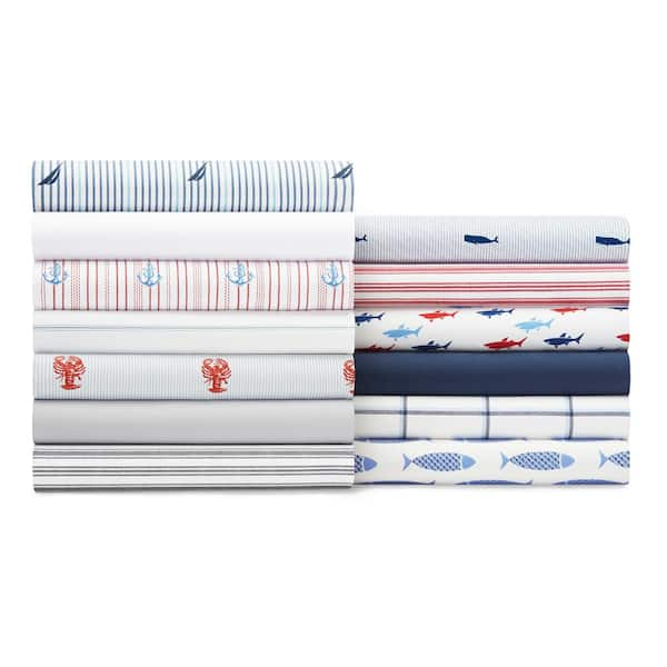 Printed Coastal 200-Thread Count Cotton Sheet Set