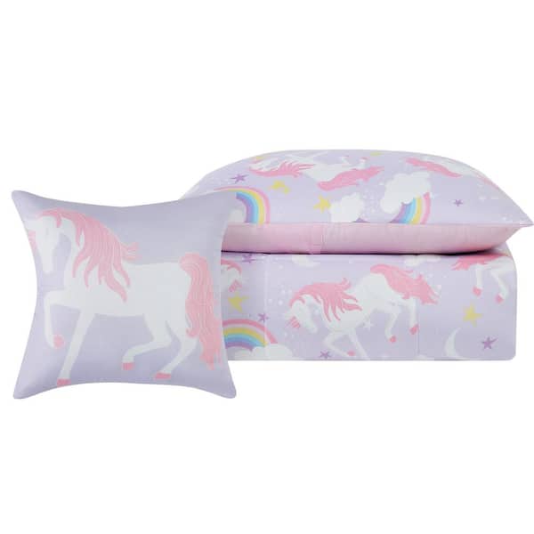 Rainbow Unicorn Comforter Set