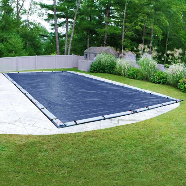 Pro-Select Rectangular Blue Solid In Ground Winter Pool Cover