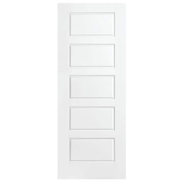 Riverside 5 Panel Equal Solid Core Primed Interior Barn Door Slab