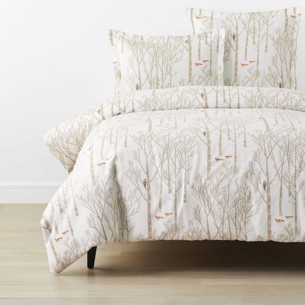 Company Cotton Wintery Forest Velvet Flannel Duvet Cover