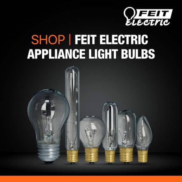 Feit Electric 40-Watt Equivalent T8 Intermediate E17 Base Microwave Appliance  LED Light Bulb, Warm White 3000K BP40T8N/LED/HDRP - The Home Depot