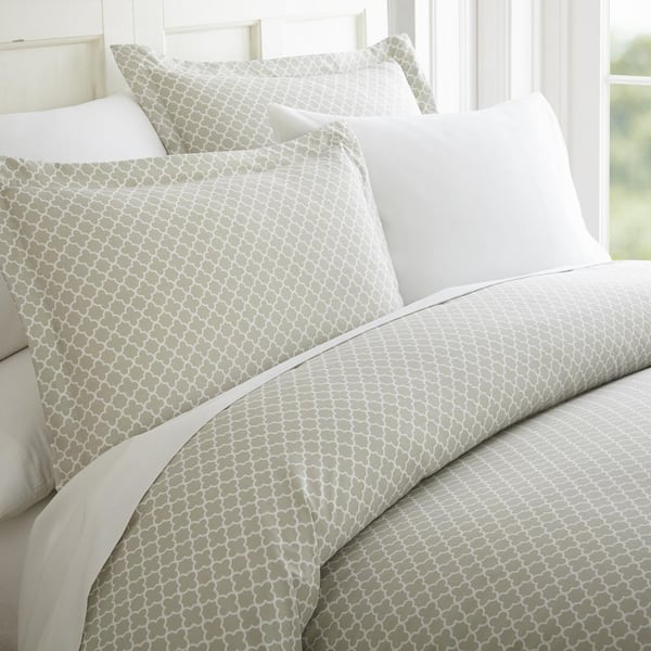 Quatrefoil 3-Piece Microfiber Duvet Cover Set