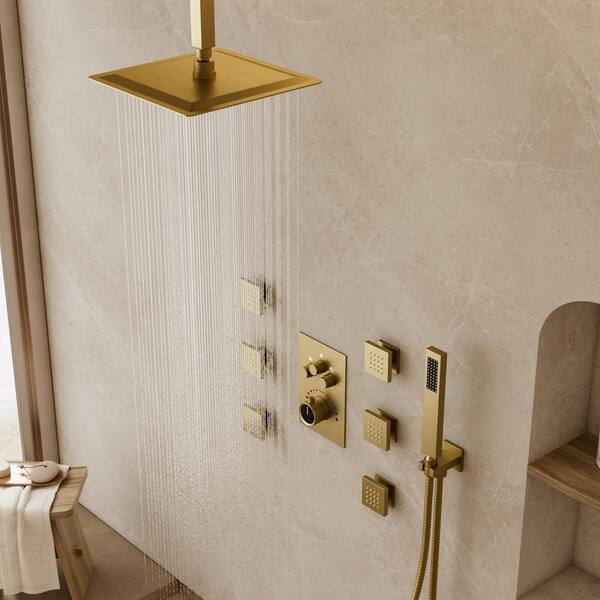 YAWWALK RushSpray_Brushed Gold Collection - The Home Depot