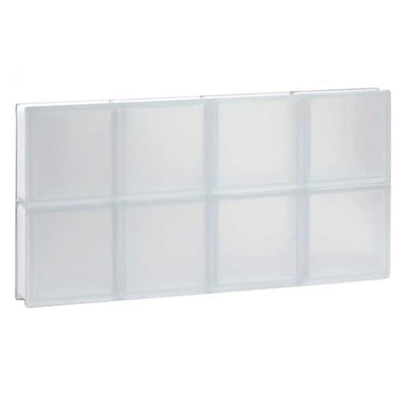 Frameless Frosted Pattern Non-Vented Glass Block Window