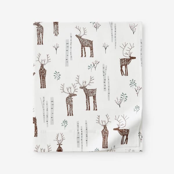 Legends Hotel Oh Deer Velvet Flannel Flat Sheet