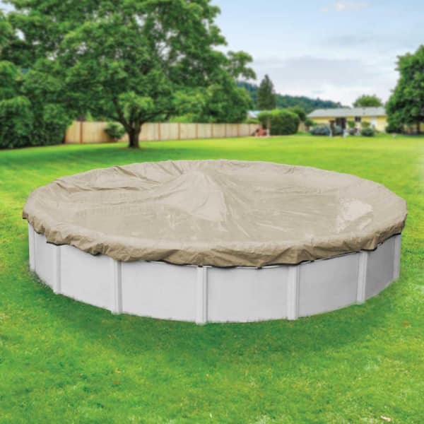 Robelle Premium Round Tan Solid Above Ground Winter Pool Cover