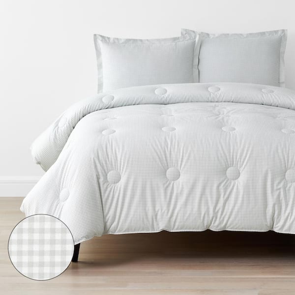 Company Kids Ditsy Gingham Organic Cotton Percale Comforter