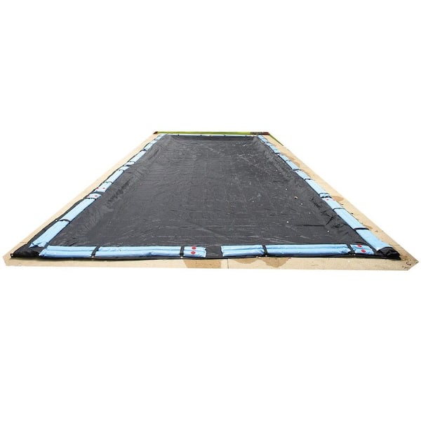 Rectangular Black Rugged Mesh Above Ground Winter Pool Cover