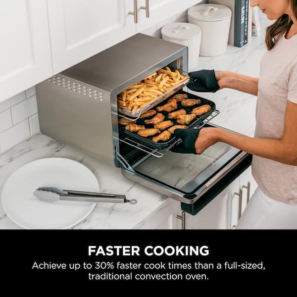 NINJA Stainless Steel Foodi Digital Air Fry Oven, Convection Oven, Toaster, Air  Fryer, Flip-Away for Storage (SP101) SP101 - The Home Depot