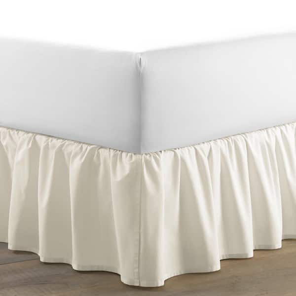 14.5 in. Solid Cotton Ruffled Bed Skirt