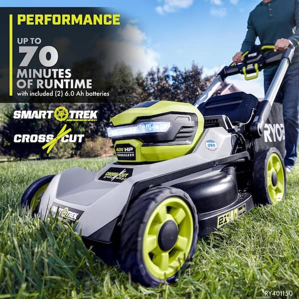 Home depot ryobi discount lawn mower 40v