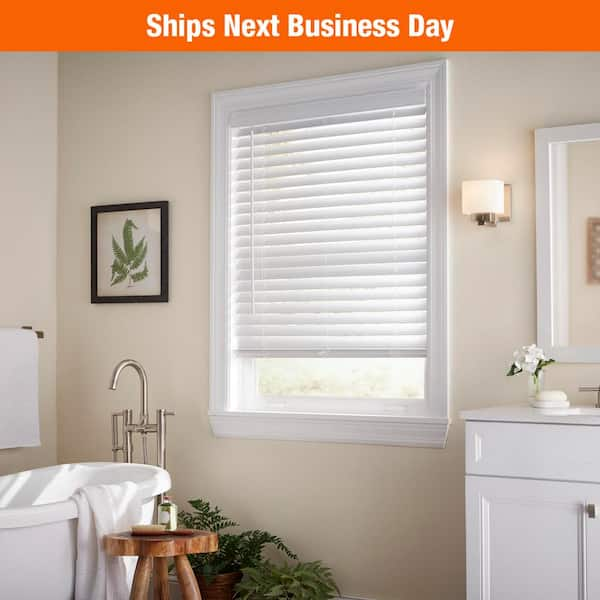 Cordless 2 in. Faux Wood Blinds