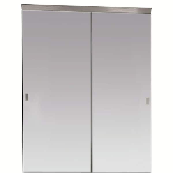Polished Edge Mirror Solid Core Chrome MDF Interior Sliding Door