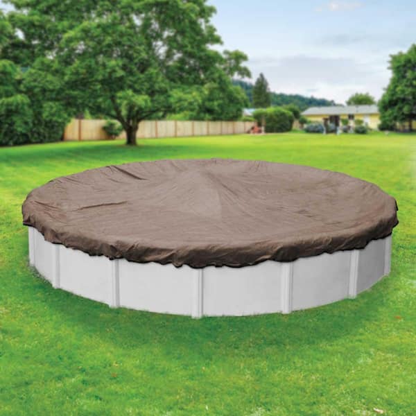 Premium Mesh XL Round Taupe Mesh Above Ground Winter Pool Cover