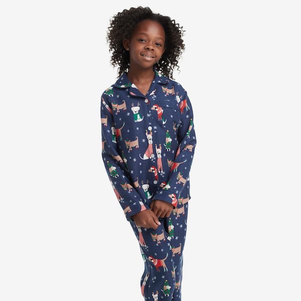 Company Cotton Family Flannel Unisex Button Down Pajama Set