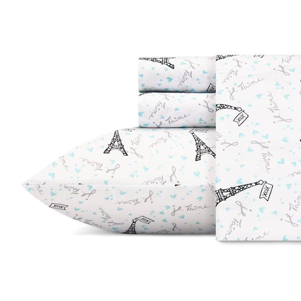 Je Taime Paris Graphic Microfiber Sheet Set