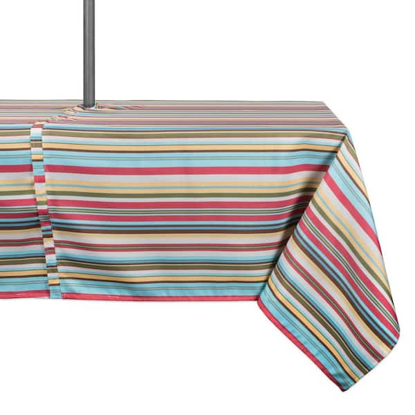 Outdoor 60 in. x 120 in. Polyester with Zipper Tablecloth