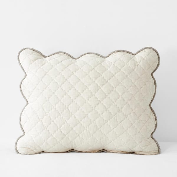 Company Cotton Giulietta Scallop Cotton Quilted Sham