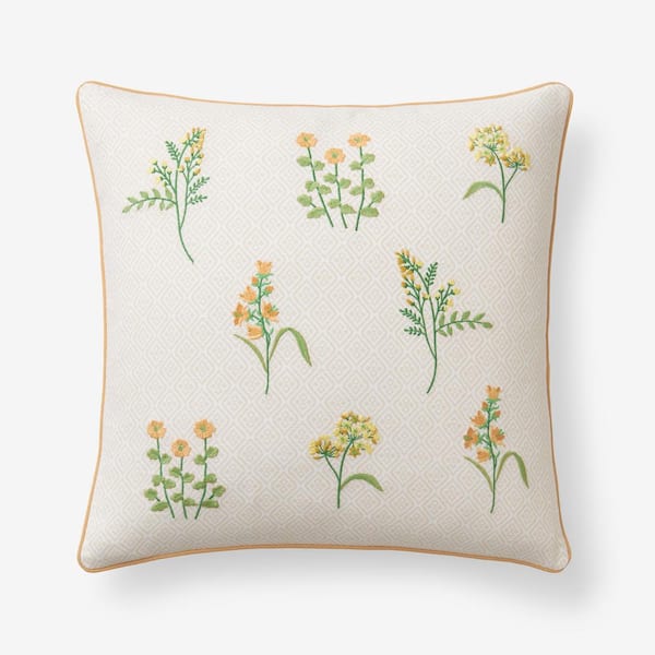 Company Cotton Clemencia Floral Decorative Throw Pillow Cover