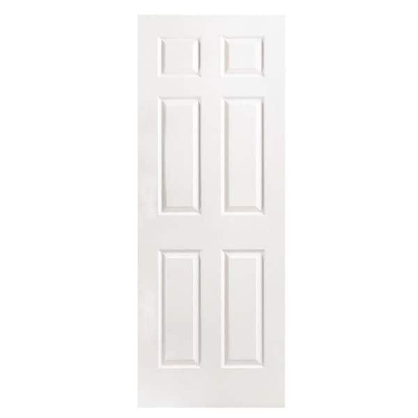 Textured 6-Panel Hollow Core Primed Composite Single Prehung Interior Door