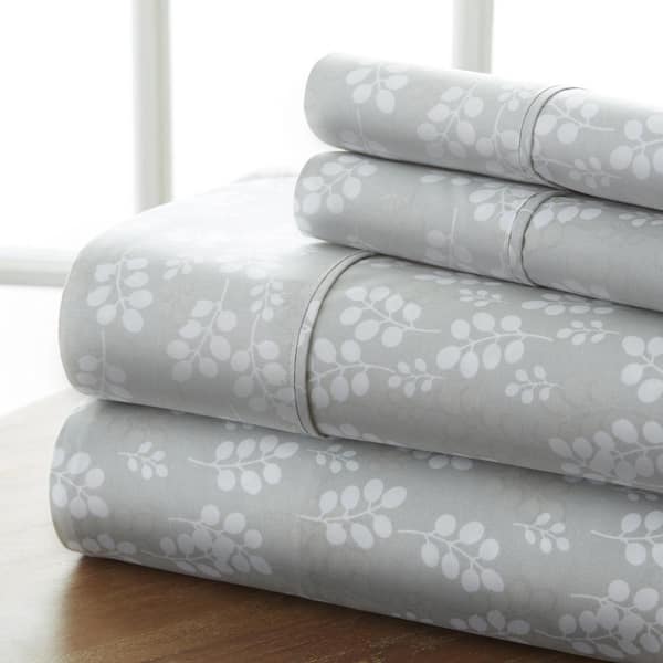 Wheat-Field Pattern Floral Microfiber Sheet Set