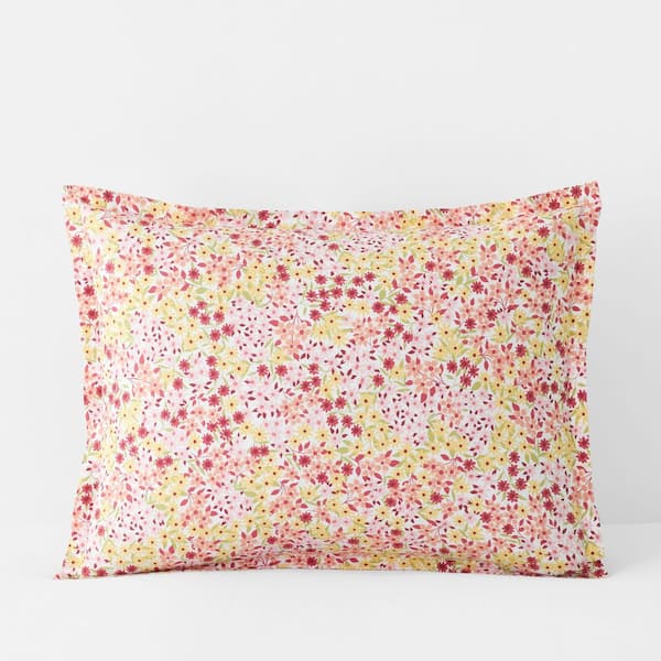 Company Cotton Sunshine & Blooms Floral Percale Sham