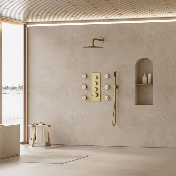 YAWWALK RushSpray_Brushed Gold Collection - The Home Depot