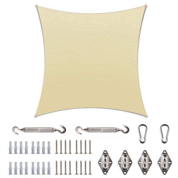190 GSM Square Sun Shade Sail with Square Kit