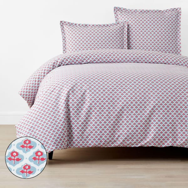 Company Cotton Mini Garden Block Cotton Percale Duvet Cover