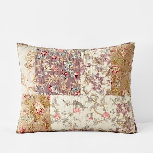 Company Cotton Flora Patchwork Multi Cotton Quilted Sham