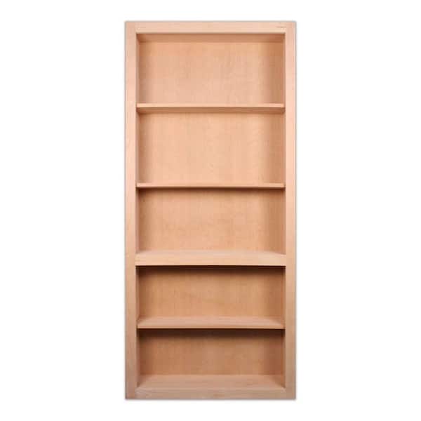 Unfinished Cherry 4-Shelf Bookcase Interior Door Slab
