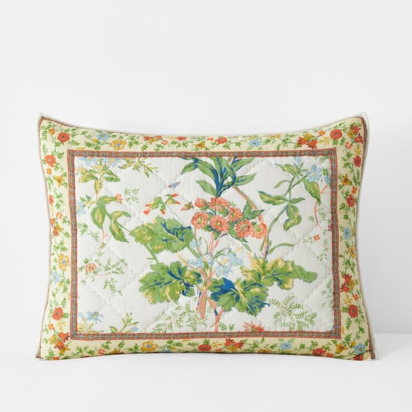Company Cotton Bagheecha Floral Quilted Cotton Sham