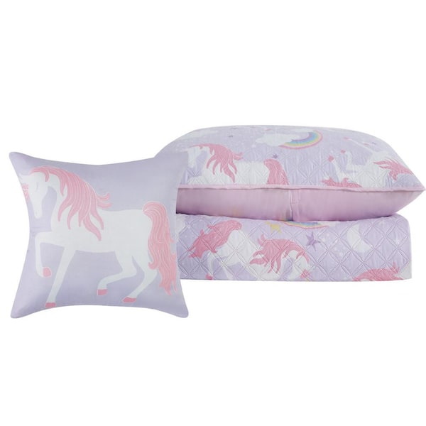 Rainbow Unicorn Quilt Set