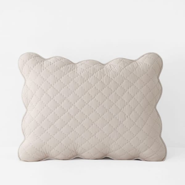 Company Cotton Scallop Linen Patchwork Quilt Sham