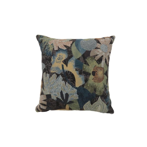 Livia Multicolored Floral Polyester Throw Pillow (Set of 2)