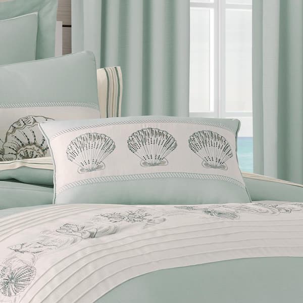 Water's Edge Aqua Square Pillow